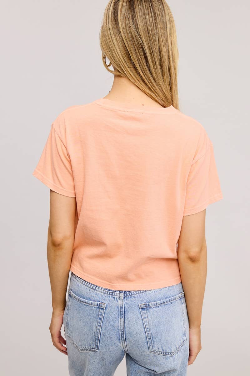 PUFF' Champagne Diet Graphic S/S Seamless Faux Crop