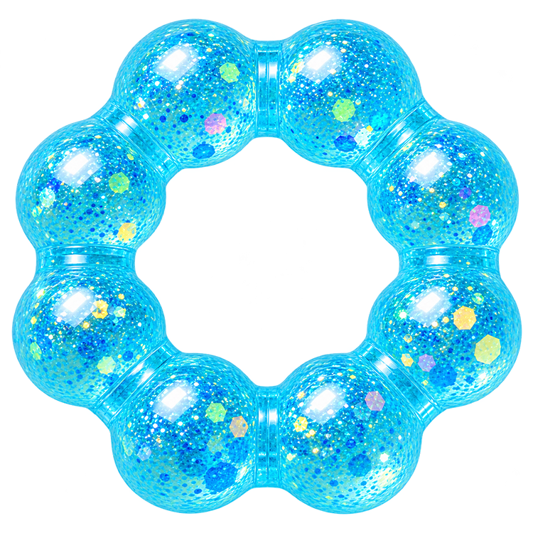 Fun Doh Squishy Sparkle Glitter Sensory Bracelet- 12/Display