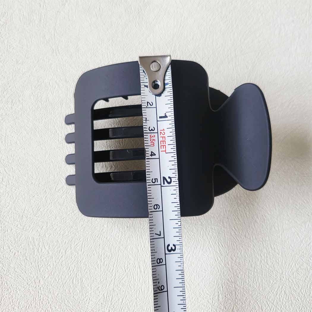 Matte Neutral Square Shaped Flat Hair Claw Clips