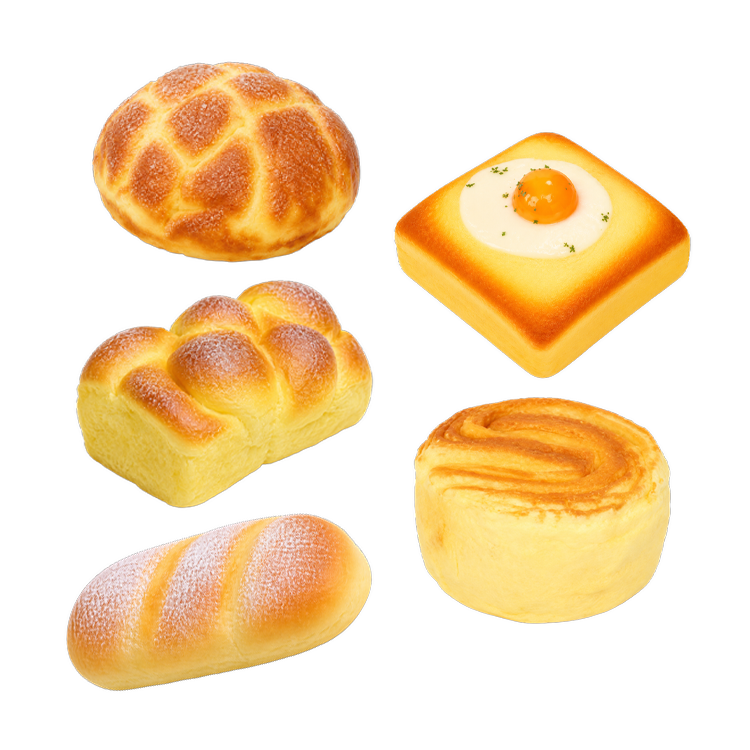 Fun Doh Bakery Slow Rise Squishy Bread Variety - 12/Display