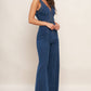 A washed denim jumpsuit - IP9012