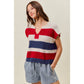 SIDE LACE DETAIL DENIM PULL ON SHORTS