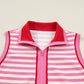 66Spring 2026 Striped Quarter-Zip Sleeveless Top & Skort Set