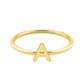 18k Gold Initial Letter Stacking Rings