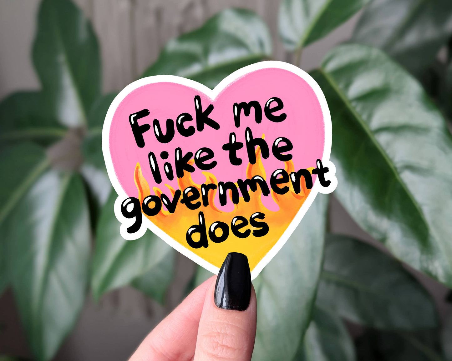 Fuck Me Like The Government Does Sarcastic Political Sticker