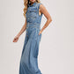 DENIM SLEEVELESS SHIRT JUMPSUIT