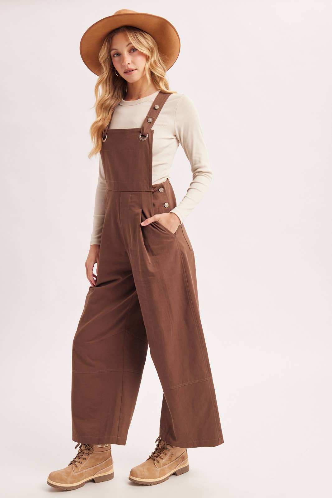 WIDE-LEG OVERALLS JUMPSUIT