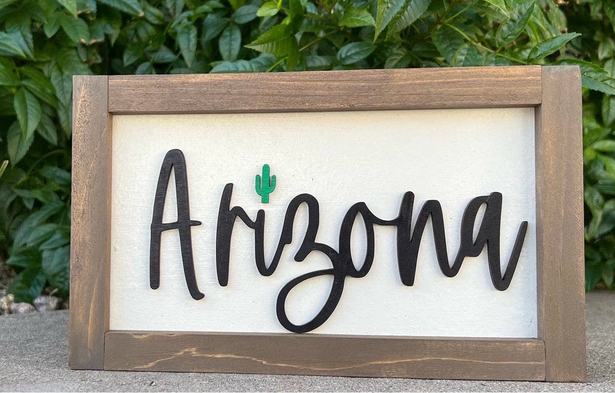 Arizona sign, Arizona decor, Arizona wall sign, AZ, Arizona