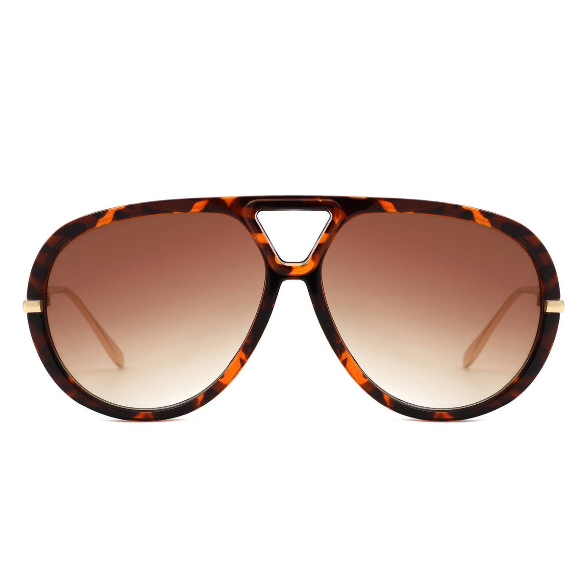 Retro Double Bridge Bold Fashion Aviator Sunglasses