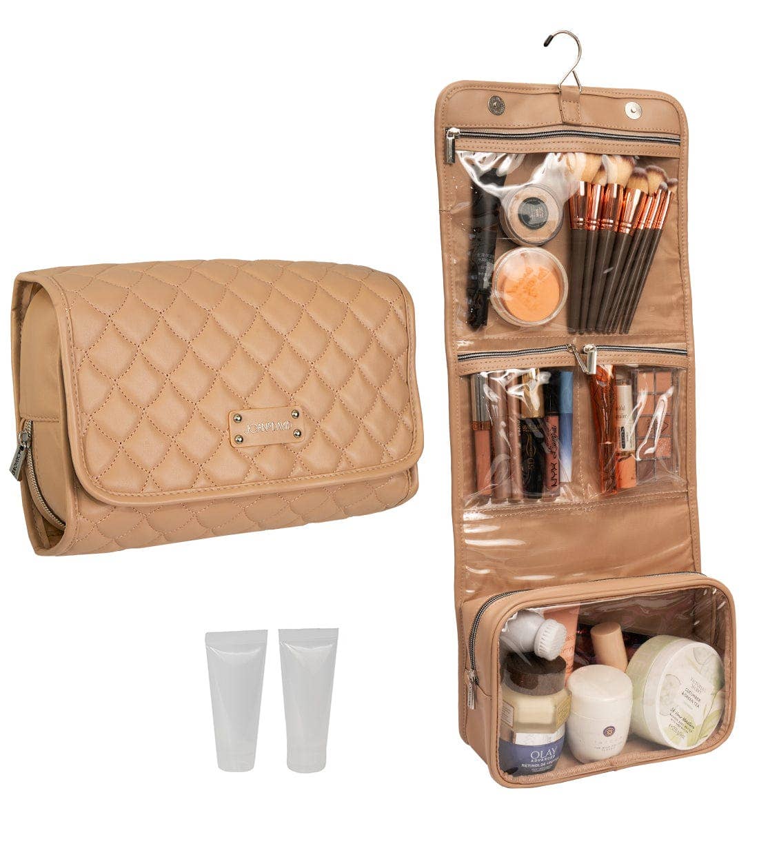 Joan & David The Teardrop Quilted Roll Hanging Toiletry Bag