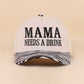 Mama Needs A Drink Two Tone Snapback Hat Zenana