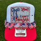 Trendy Red, white and Boujee Glitter Patch