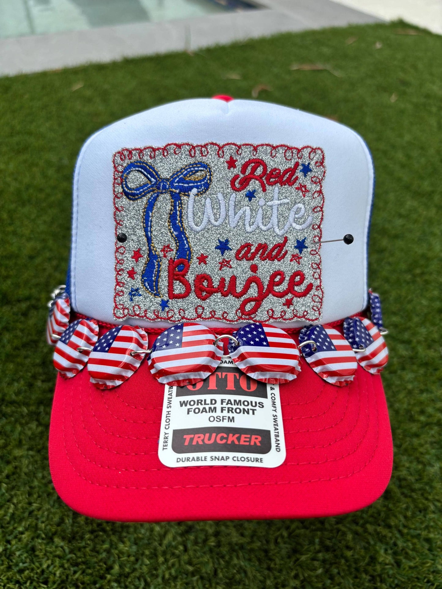 Trendy American Flag Bottle Top Hat Chain
