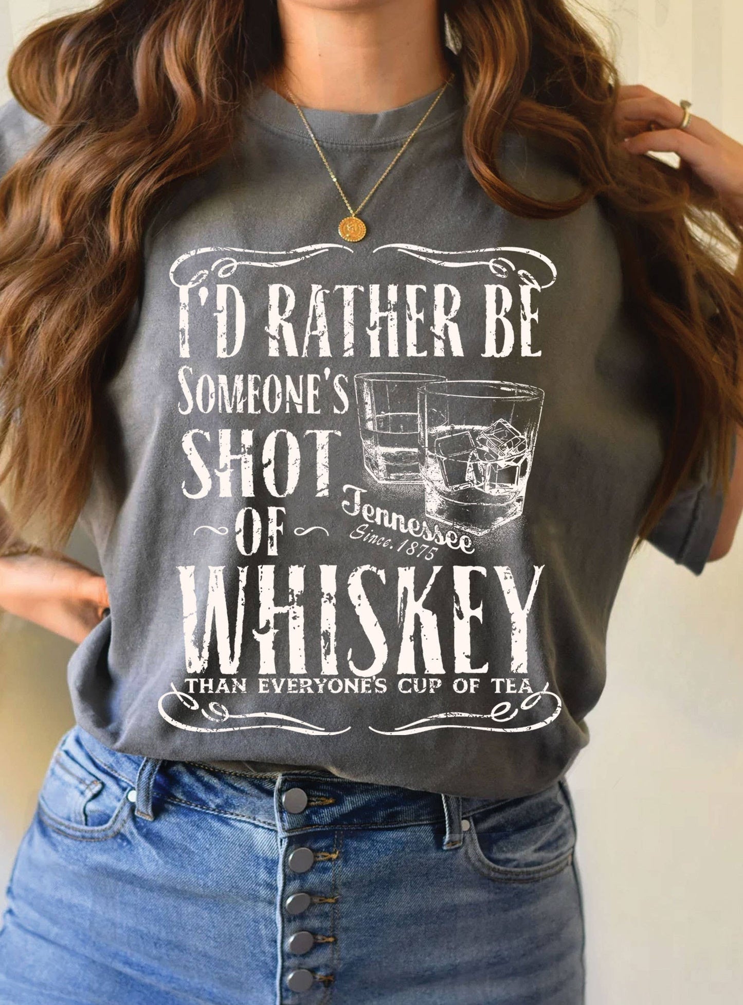 SHOT OF TENNESSEE WHISKEY GRAPHIC TSHIRTS