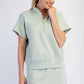 MODAL SCUBA QUARTER ZIP SHORT SLEEVE TOP