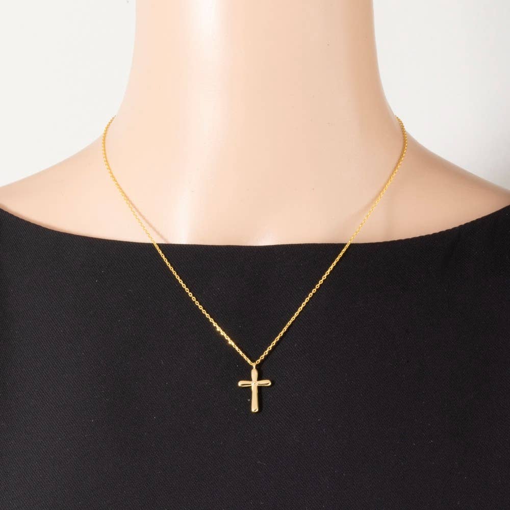 Gold Dipped Cross Pendant Necklace