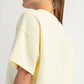 MODAL SCUBA V NECK FLAT PIPING SHORT SLEEVE TOP
