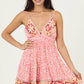 F4H12-FR13 V NECK OPEN TIE BACK SUNDRESS
