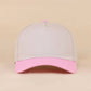 Plain Two Tone Canvas Cotton Snapback Hat