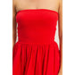 Strapless Flowy Mini Dress