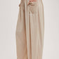 RELAXED KNIT SMOCKED TOP AND WIDE PANTS SET