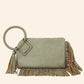 Fringe Cuff Clutch Tassel Wristlet Clutch Bag