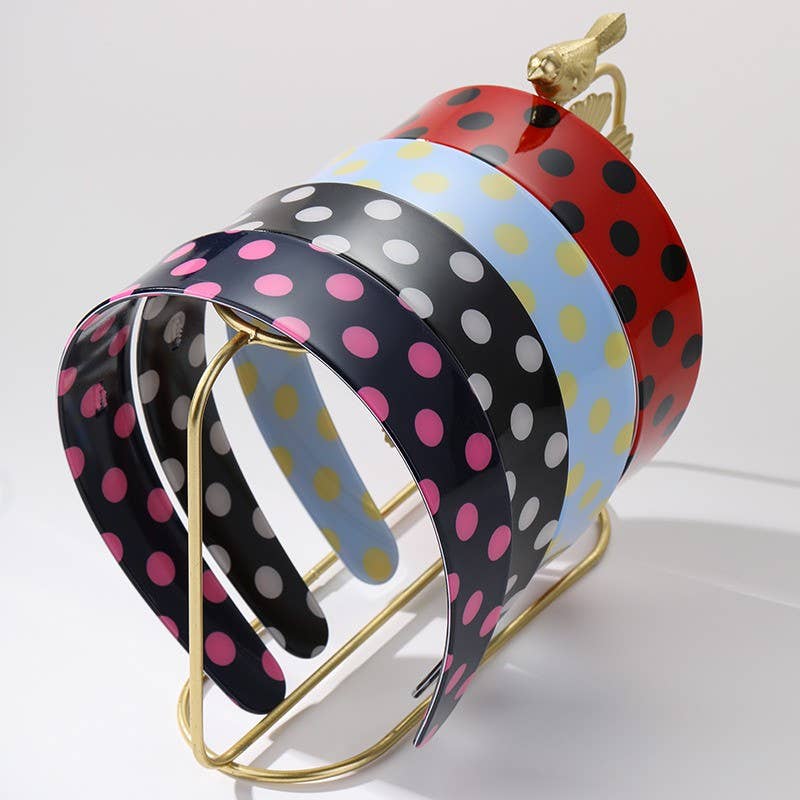 Vintage Polka Dot Statement Headband Hair Band | 40HB202