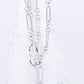 18K Gold Stainless Steel Mixed Link Carabiner Necklace