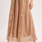SATIN LACE TRIMMED DRAWSTRING PALAZZO PANTS