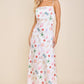 Seashell Coastal Print Slip Midi Dress