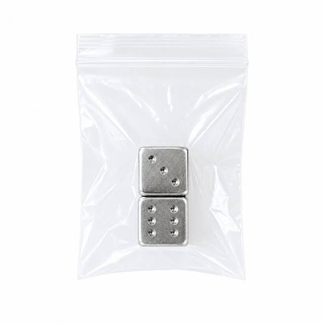 Gold and Silver Luxe Solid Metal Mahjong Dice Gift Ready