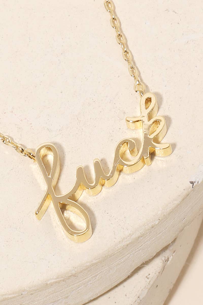 Handwritten Fuck Pendant Necklace
