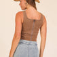 Sculpted Stretch Denim Tank Corset