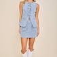 Pinstripe Utility Mini Skort with Built-In Shorts