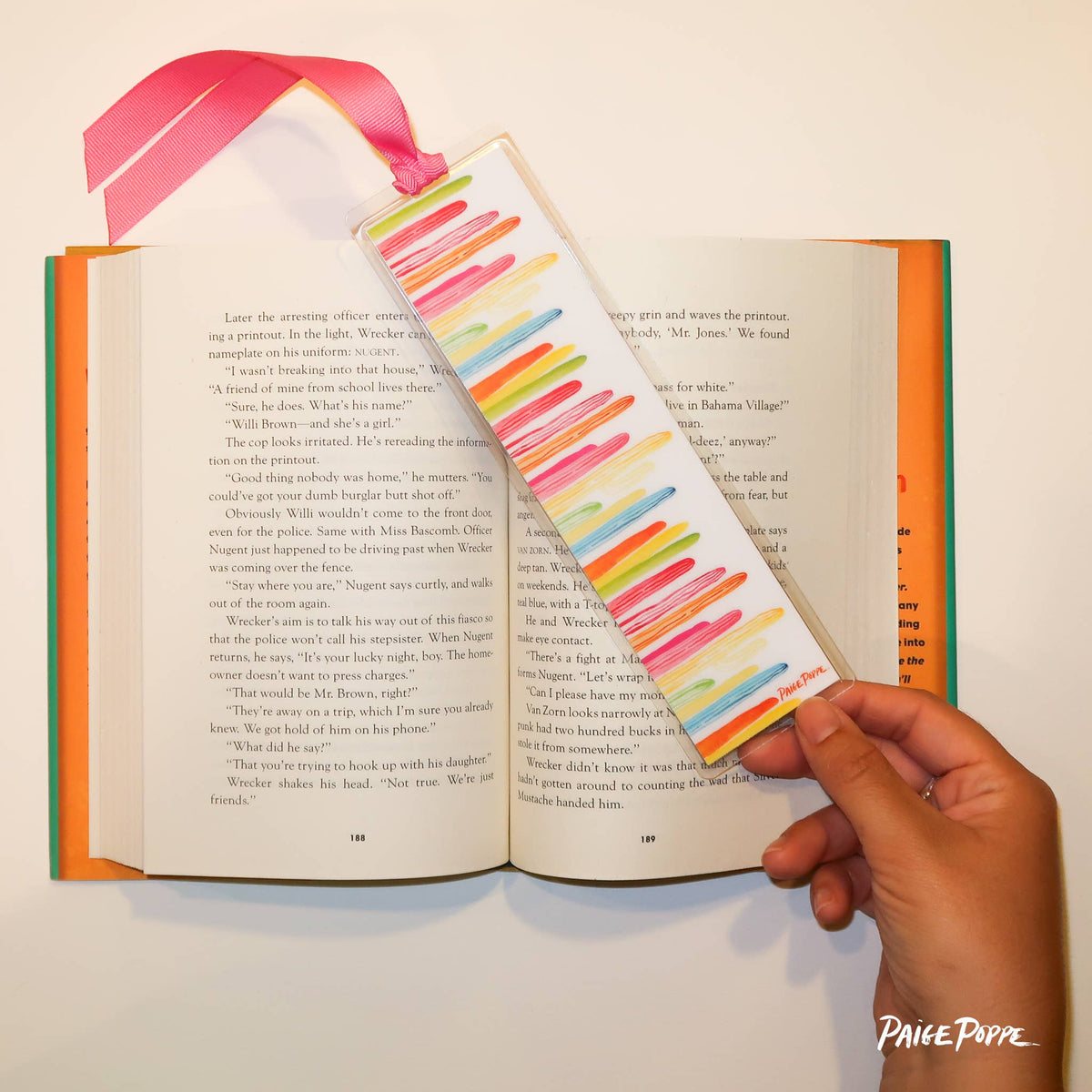 "Rainbow Saguaros" Ribboned Bookmark