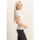 Textured Lace Short Sleeve Top