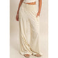 Mineral Washed Wide-Leg Smocked Waist Pants