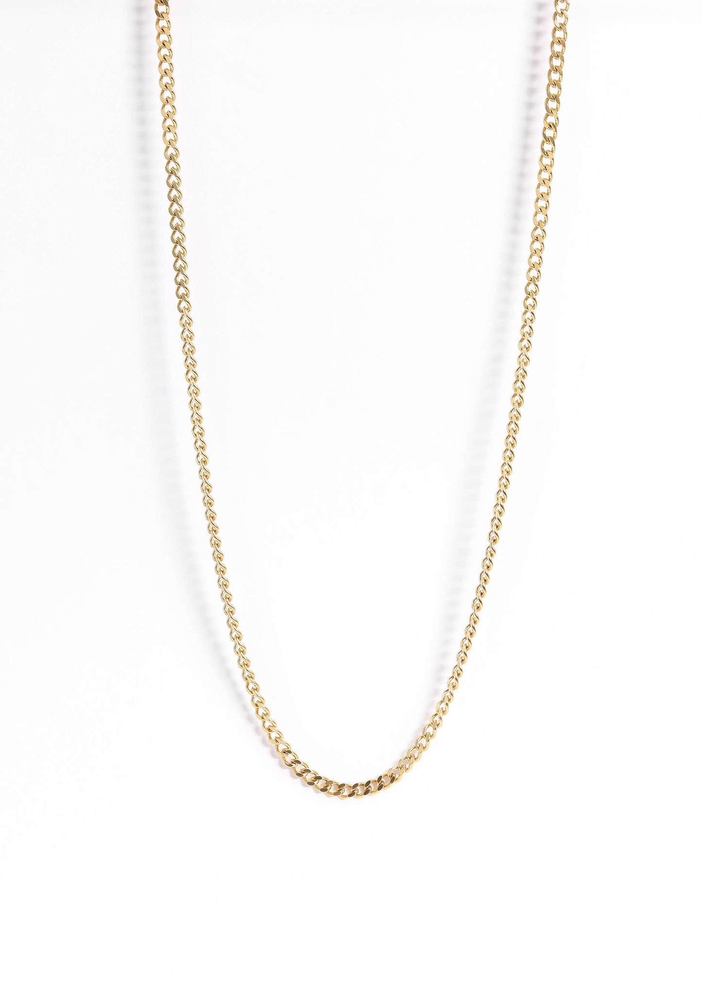 18K Gold PVD Stainless Steel Curb Chain Necklace