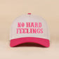 No Hard Feelings Two Tone Canvas Cotton Cap
