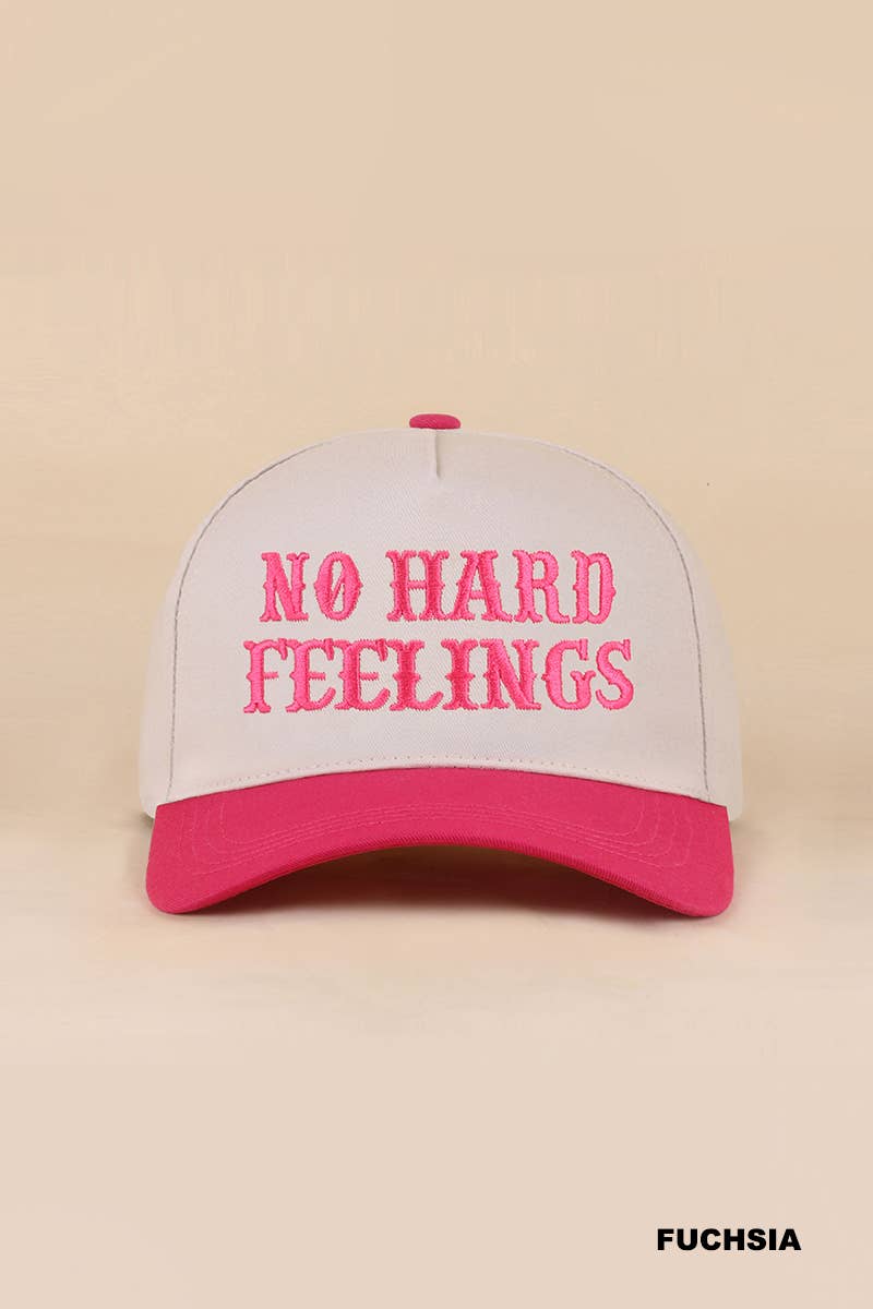 No Hard Feelings Two Tone Canvas Cotton Cap