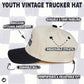 Kids/Baby Two Tone Cap - Long Live Boyhood - Black/Beige