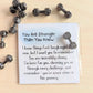 Encouragement Card with Tiny Dumbbell for Tough Times
