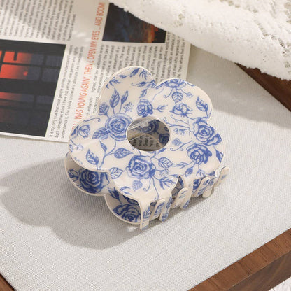 JUMBO FLORAL FLOWER HAIR CLAW CLIPS | 40H1036