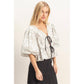 Floral Tie-Front Peplum Top