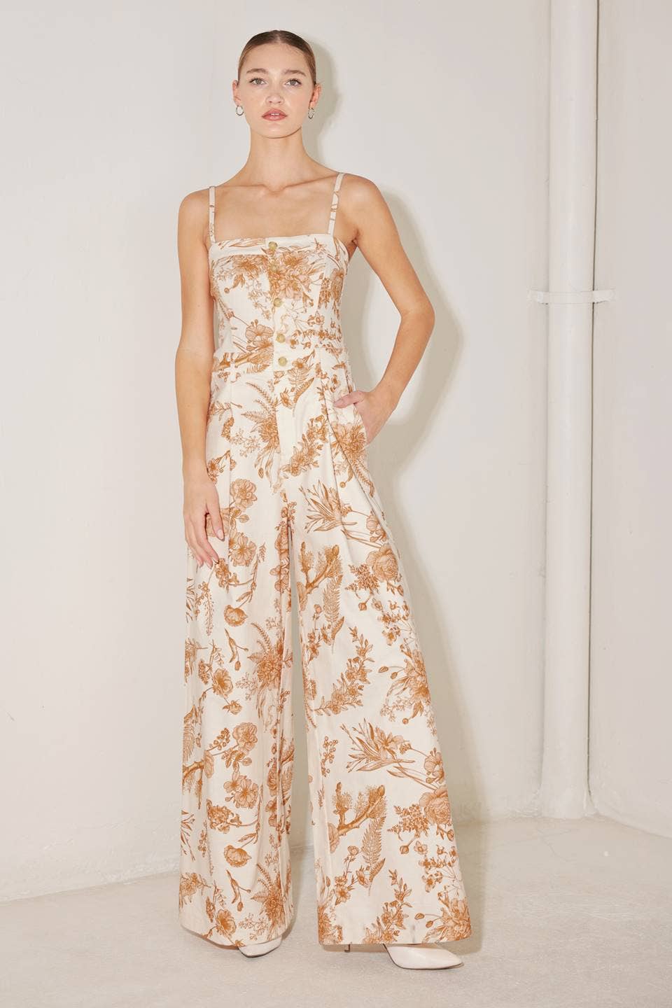A printed woven jumpsuit - FP1472