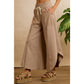 FRENCH TERRY OUT SEAM DETAIL TULIP HEM PANTS