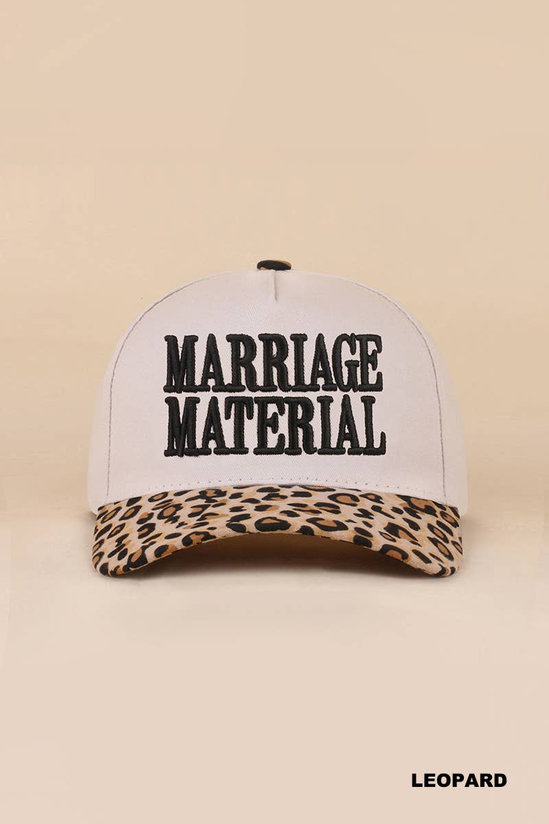 Marriage Material Two Tone Canvas Cotton Cap