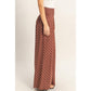 Polka Dot Elastic Wide-Leg Pants
