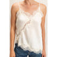 Asymmetrical Satin Lace Top