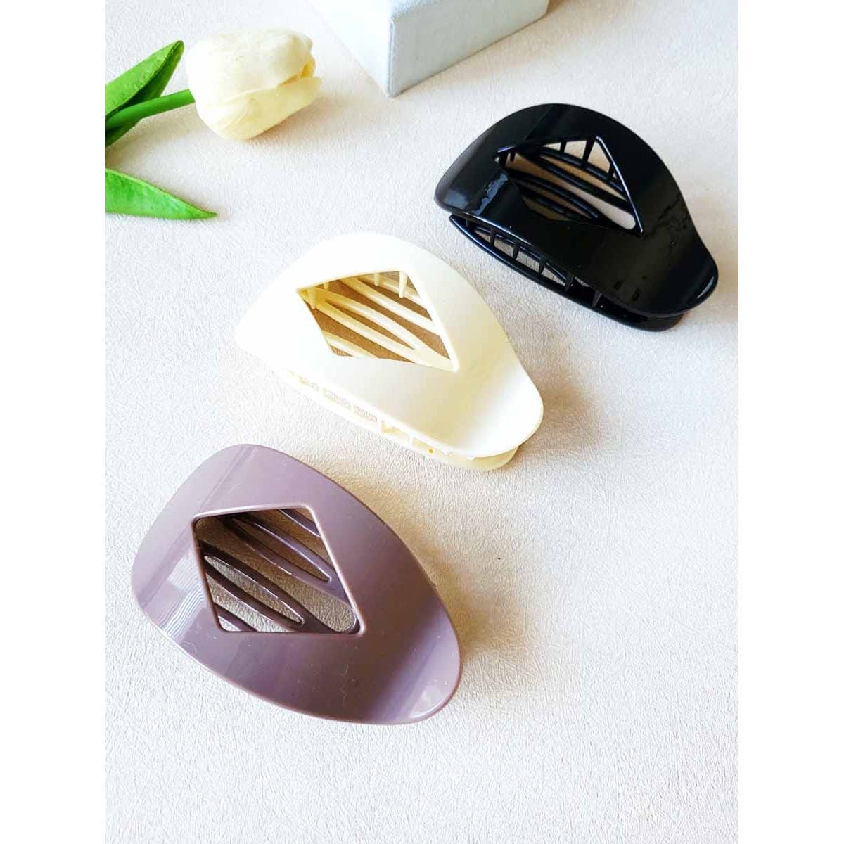 Diamond Shape Mixed Flat Hair Claw Clips